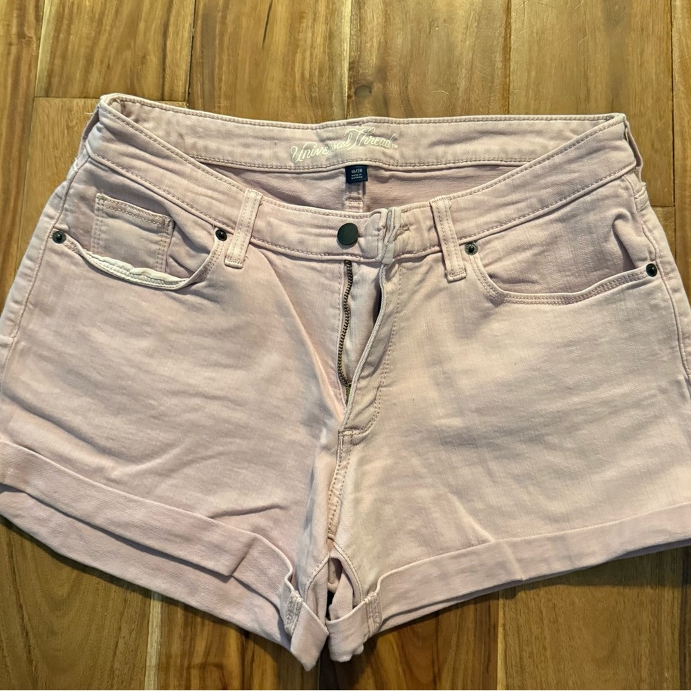 Universal Thread Pink Jean Shorts Raw Hem